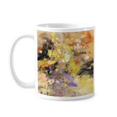 Imagem de Caneca de cerâmica para café e porcelana de café com pintura a óleo outono
