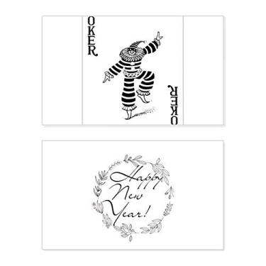 Imagem de Baralho Coringa Preto Padrão Ano Novo Festival Cartão Bless Mensagem Presente