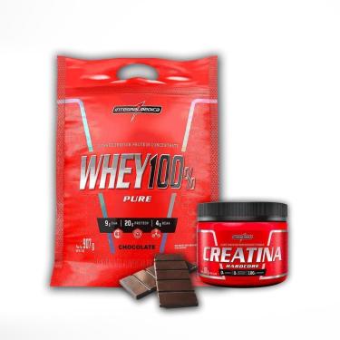 Imagem de Kit Whey 100% Concentrado 907g + Creatina 150g - Integralmedica-Unissex