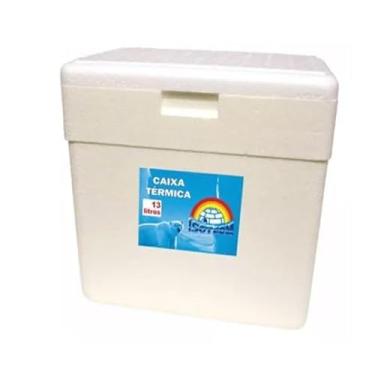 Imagem de Caixa Térmica de Isopor 13 Litros Gelo Cerveja Refri Isoterm