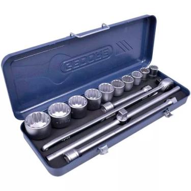 Imagem de Chave soquete estriado jogo com encaixe 3/4 em aço Vanadium-GEDORE-D32EMZ