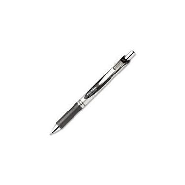 Imagem de Pentel Caneta De Gel, Retrátil, Ponta De Metal, 0,7 Mm, Recarga, Corpo Preto/Tinta Quant:12