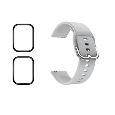 Imagem de Kit para Smartwatch Amazfit GTS 3 / 2 / 2 Mini/ 2e / 1 [Duas Película] + [Pulseira] (GTS 2 / 2e, Cinza)