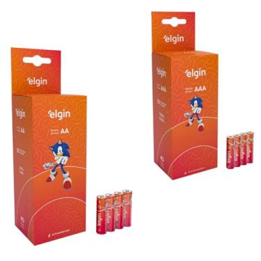 Imagem de Kit 40 Pilhas Zinco AA Pequena LR6 + 40 Pilhas Zinco AAA Palito LR03 Controle Brinquedo