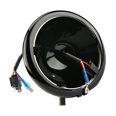 Imagem de Autokun Caixa de Farol de 14,6 cm para Motocicleta, Preta, LED, Impermeável