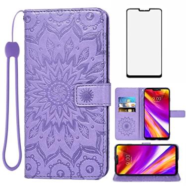 Imagem de Capa de telefone para LG G7 ThinQ carteira com protetor de tela de vidro temperado e capa flip de couro suporte para cartão celular LGG7 One G 7 Plus LG7 Fit LG7ThinQ 7G Thin Q G7+ G7thinq LGG7thinq