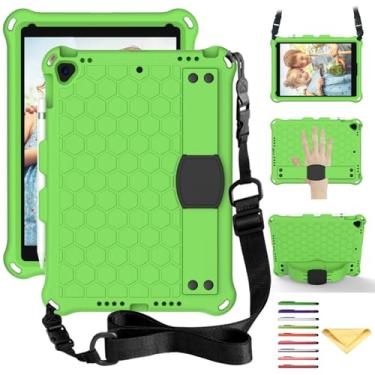 Imagem de UUcovers Capa para iPad 9ª/8ª/7ª geração de 10,2 polegadas e iPad Air 3 de 10,5 polegadas (Air 3ª geração) e iPad Pro 10.5 2017 com suporte para lápis/suporte/alça de mão/alça de ombro à prova de