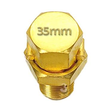 Imagem de Kit 5 Conector Parafuso Fendido Split Bolt 35mm Latão Emenda Cabos - 3