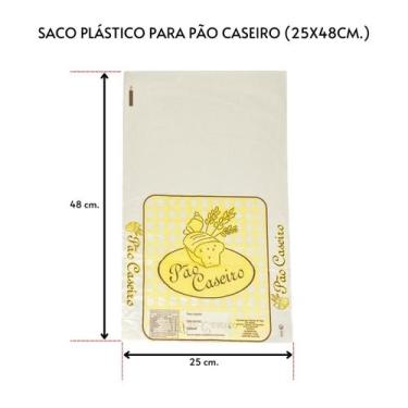 Imagem de Saco plástico para pão caseiro 25x48cm. com 100 un. - TAMAROZZI EMBALA