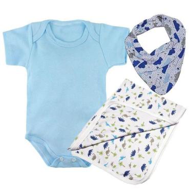 Imagem de Kit 3 Peças Presente Saída De Maternidade Body Bandana Manta - Koala B