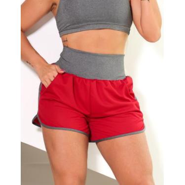 Imagem de Shortinho Esportivo Fitness Feminino Dry Fit Running com Bolsos Cintur