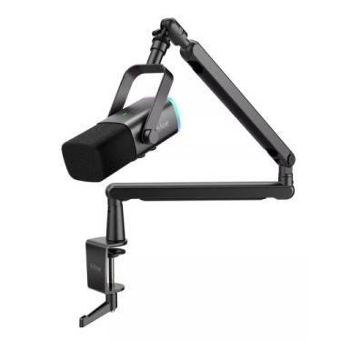 Imagem de Microfone Dinâmico FIFINE USB/XLR Com Braço RGB Preto TAM8