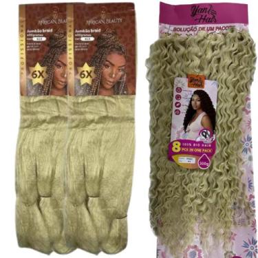 Imagem de Kit 2 Jumbo E Cabelo Cacheado Orgânico Gypsy Braids + Aneis - bbless, 