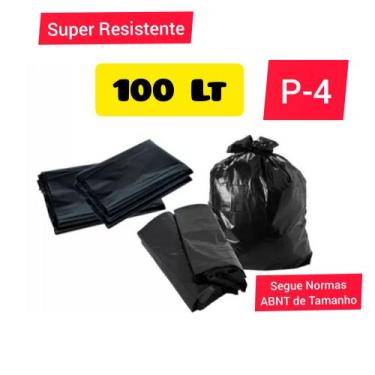 Imagem de Saco para Lixo - 100 Litros - Super Reforçado - 100 unidades Direto da