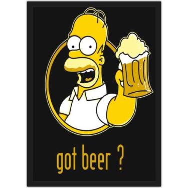 Imagem de Quadro Decorativo Cerveja Homer Simpsons Got Beer Bar Churrasco Gourme