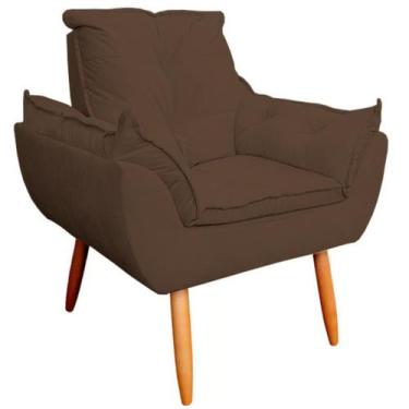 Imagem de Poltrona Decorativa Opala Sala de Estar Tecido Suede - Horizonte Móvei