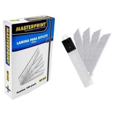 Imagem de 100 Lâmina para Estilete Grande 18mm Masterprint