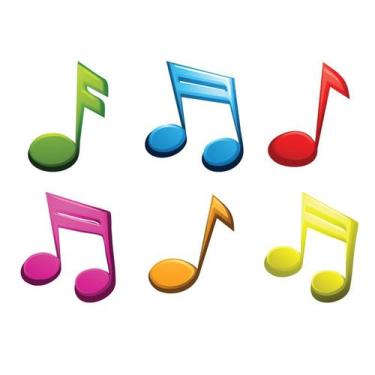 Imagem de Adesivo de Parede Infantil Notas Musicais Quarto Criança - 257ir - All