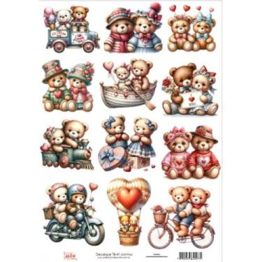 Imagem de Adesivo Têxtil Arte Fácil Ursinhos - DX-007