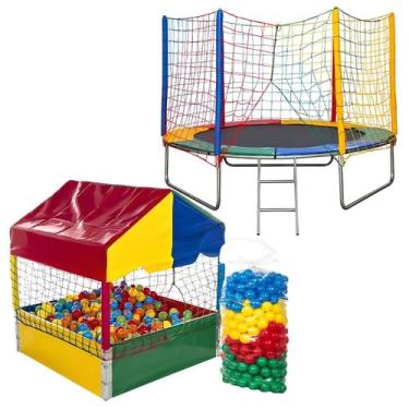 Imagem de Kit De Brinquedos Com Pula Pula 2,44m Piscina De Bolinhas 1,00m Com 50