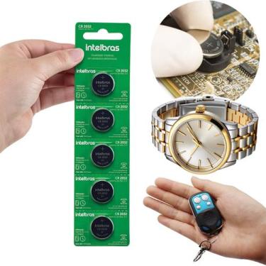 Imagem de Bateria Lítio Cr2032 3v Intelbras Cartela Com 5 Unidades