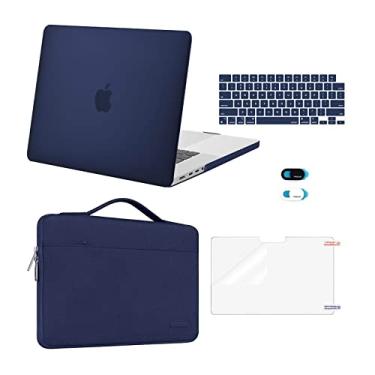 Imagem de MOSISO Compatível com MacBook Pro de 16 polegadas 2025 2024 2023 2022 2021 M4 M3 M2 M1 A3403 A3186 A2991 A2780 A2485 Pro Max, capa rígida, bolsa de manga, capa de teclado e capa de webcam e tela