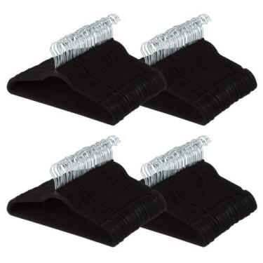 Imagem de Kit 200 Cabides De Veludo Para Loja Reforçado Atacado Adulto - Zaganza