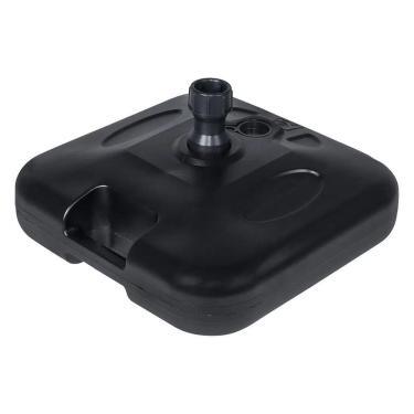 Imagem de Suporte Base para Guarda-Sol, Ombrelone Plástico Quadrado Água ou Areia Preto Bel Fix Ref.70027107