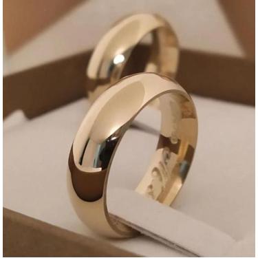 Imagem de Par de Alianças de Ouro 18k 6mm 20 Gramas Abauladas - Sheju Joias