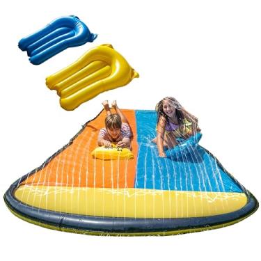 Imagem de Escorregador Inflável Infantil Grande Singular Aquático Super Tobogã Com Jato Água 480cm x 90cm toboagua toboga para piscina escorrega escoregadoro Gigante