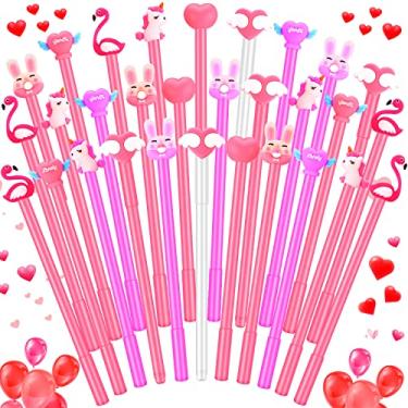 Imagem de 72 canetas de dia dos namorados, canetas em forma de coração, desenho animado, divertidas, Kawaii, canetas de unicórnio, desenhos animados, canetas de tinta legal para estudantes, artigos de papelaria, escola, escritório, dia dos namorados, presentes de festa