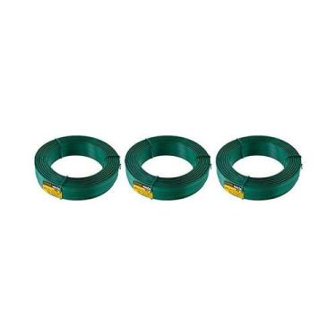 Imagem de Kit 3 un arame galvanizado revest pvc verde vonder 1kg bwg12
