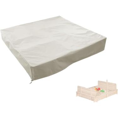 Imagem de DUSTYPROTE Capa Para Caixa De Areia, Areia Quadrada À Prova D'Água Em Tecido Oxford 420D Crianças, Proteção E Brinquedos (Cáqui, 152 Cm L × P 20 A)