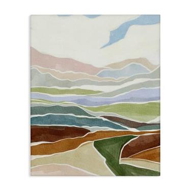 Imagem de Stupell Industries Design de arte de parede em tela com listras ásperas Southwestern Canyon por Nikita Jariwala, 40 x 50 cm