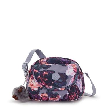 Imagem de Kipling Bolsa tiracolo metálica Stelma, Floral beijando, 9.5''L x 7.5''H x 5''D
