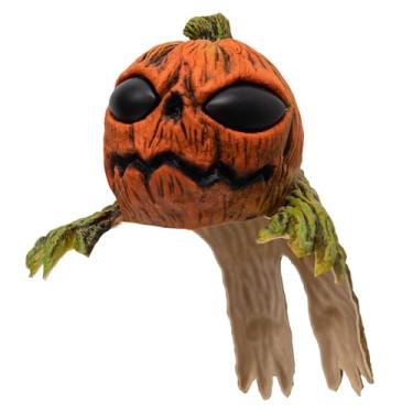 Imagem de Deevoka Fantoche de abóbora para festa de Halloween com olhos claros, fantasia, acessório, decoração de brincadeira para palco, performance em bar