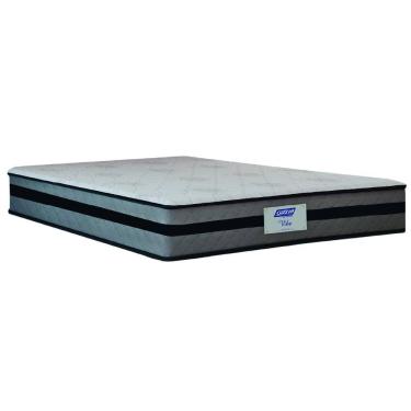 Imagem de Colchão Casal Gazin Com Molas Ensacadas 138x188x22cm Vibe Cinza/Preto