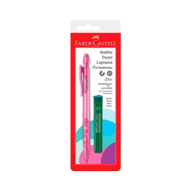 Imagem de Lapiseira Faber-Castell Bubble Rosa Pastel Color 0.7mm com Mina Refil 0.7mm