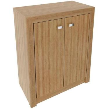 Imagem de Armário Para Escritório Multiuso Baixo 2 Portas Amêndoa - TECNOMÓBILI