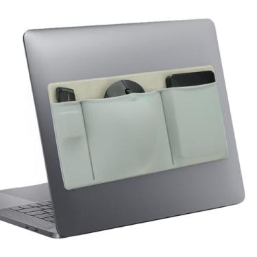 Imagem de Realand Bolsa para laptop com 3 bolsos para mouse e disco rígido, capa com suporte adesivo, bolso elástico para SSD externo portátil, telefone, cabo USB, caneta, verde