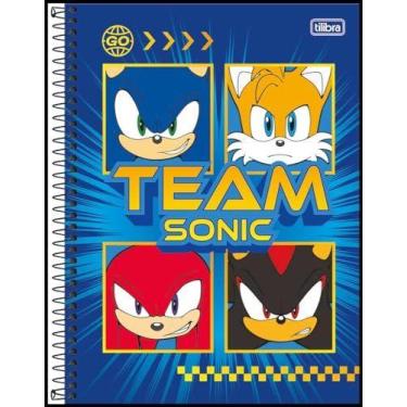 Imagem de Caderno Espiral 1/4 Capa Dura Sonic 80Fls. - TILIBRA
