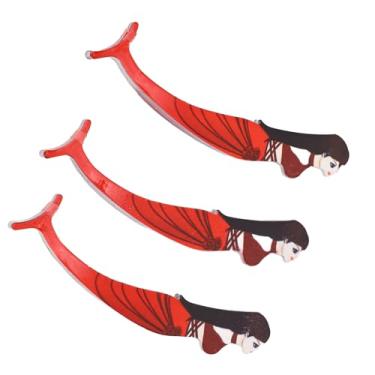 Imagem de OKJHFD 3PCS Eyelashes Tweezers False Eyelash Curlers Applicator Removal Tool Stainless Steel Nippers Red Professional Stainless Steel Fake Lashes Cosmetic Tool.