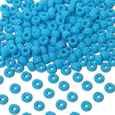 Imagem de Richbunnys 1000 contas de pônei de plástico multicoloridas a granel para artesanato, 6 * 9 mm cores sortidas contas de cabelo, incluindo preto, vermelho, azul, branco para fabricação de pulseiras