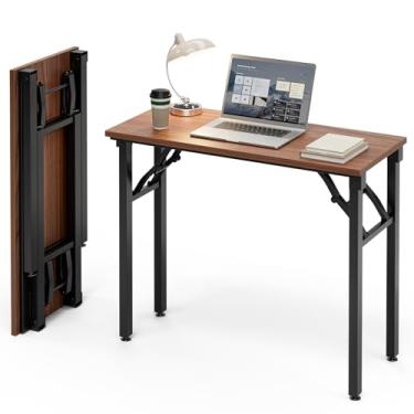 Imagem de Frylr Pequena mesa dobrável para computador – mesa portátil dobrável para laptop de 90 cm, dobrável e compacta para fácil armazenamento e configuração rápida, leve para pequenos espaços, artesanato e