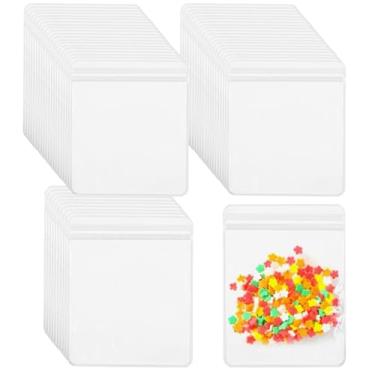 Imagem de Rustark 50 unidades de sacos de celofane autovedantes 11 x 16 cm/4,33 x 6,3 polegadas, sacos transparentes para biscoitos e doces, bolsa de mangas autoadesivas, saco de guloseimas e violoncelo para