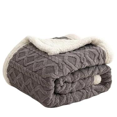 Imagem de Manta Coberta de Casal Lã de Carneiro 2,10x1,90 Mt (Cinza escuro)