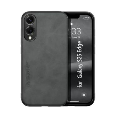 Imagem de Kepuch Silklike Capa para Samsung Galaxy S25 Edge - Case Placa de Metal Embutida - Preto