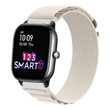 Imagem de Pulseira de Nylon com Presilha para GTS4 A2168 / GTS 4 Mini A2176 / GTS 1 A1914 / GTS 2 A1969 / GTS 2 Mini A2018 / GTS 3 A2035 Marca 123smart - Bege