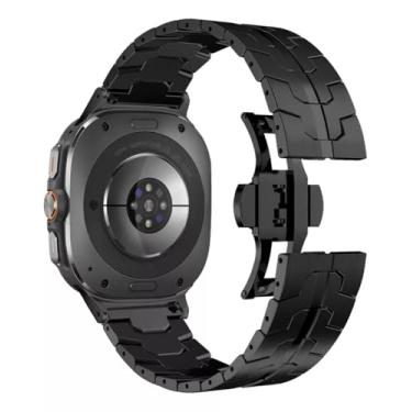 Imagem de Pulseira De Aço Premium Estilo Iron Man 123-ut-02 Marca 123smart Compativel Com Galaxy Watch Ultra 47mm Sm-l700 L705 (Preto)