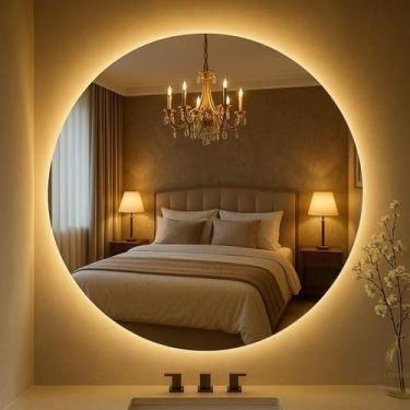 Imagem de Espelho Redondo 60cm com Led (Amarela, 60m)